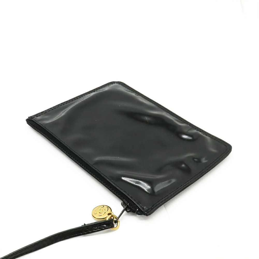 CHANEL Black Leather Logo Shoulder Bag - Picture 10 of 10